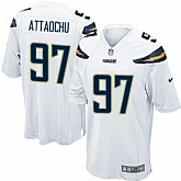 Nike Men & Women & Youth Chargers #97 Addaochu White Team Color Game Jersey